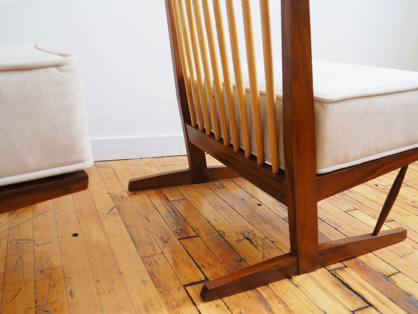 Pair of Conoid Chairs in the Manner of George Nakashima