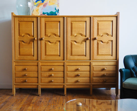 Guillerme & Chambron Oak Cabinet, France, c.1960
