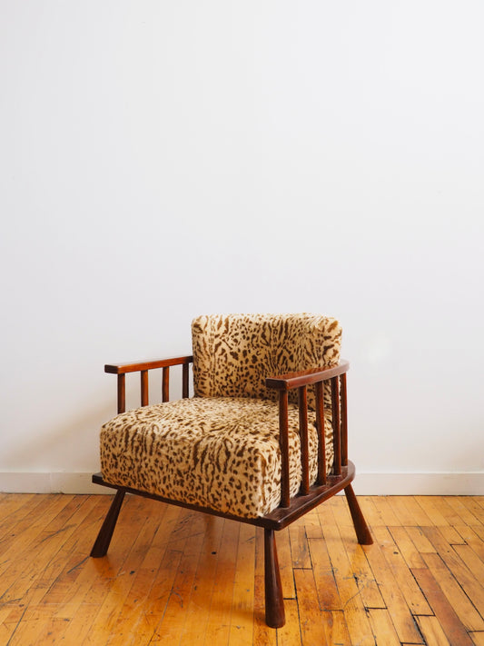 Pair of Spindled Arm Chairs after Jean Royère